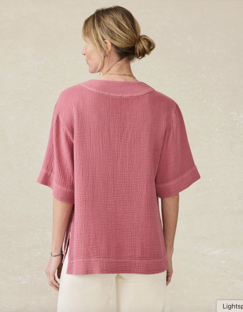 Faherty Dune Cotton Gauze Popover