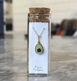 Kris Nations Avocado Enamel Charm Necklace