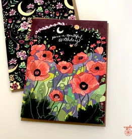 Cynla Poppies Birthday Card