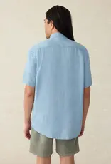 Faherty Short Sleeve Tried & True Chambray Shirt