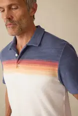 Faherty Cabana Towel Terry Surf Stripe Polo