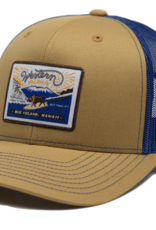 Western Aloha Take It Easy Snapback Trucker Blue Carmel