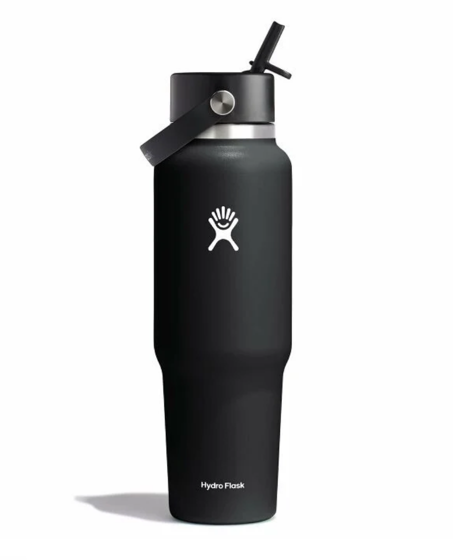 Hydro Flask Wide Mouth Travel Bottle w/ Flex Straw Cap 40oz