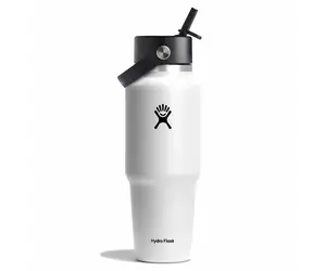 32 oz Wide Flex Straw Travel Bottle White - Venture Quality