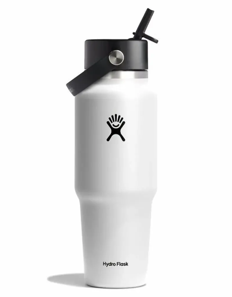 Hydro Flask 32 oz Wide Flex Straw Travel Bottle White