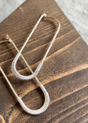 Pliers and String Helix Oblong Hoops GF