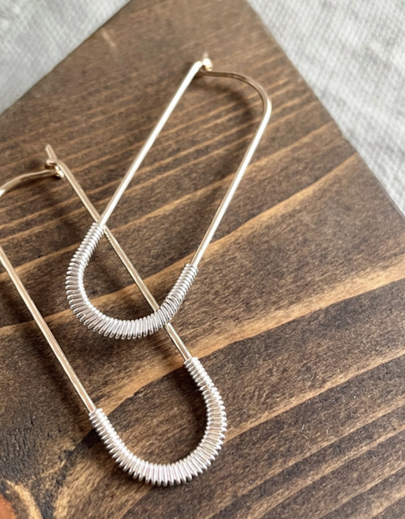 Pliers and String Helix Oblong Hoops GF