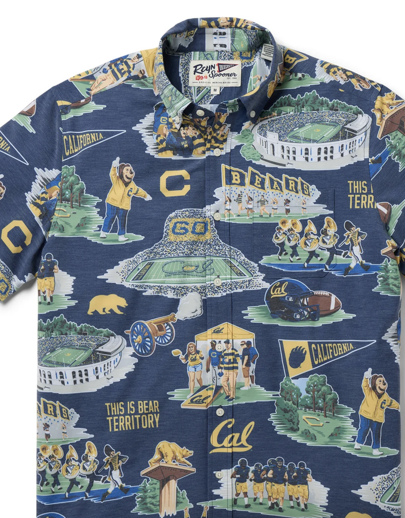 Reyn Spooner UC Berkeley Scenic Button SS