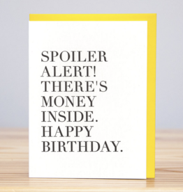 Huckleberry Letter Press Spoiler Alert Card