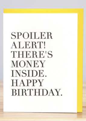 Huckleberry Letter Press Spoiler Alert Card