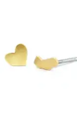 Kris Nations California & Heart Stud Earrings