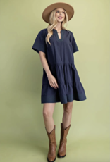 Style USA Embroidery Detail Mini Dress