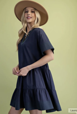 Style USA Embroidery Detail Mini Dress