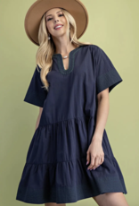 Style USA Embroidery Detail Mini Dress