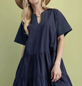 Style USA Embroidery Detail Mini Dress