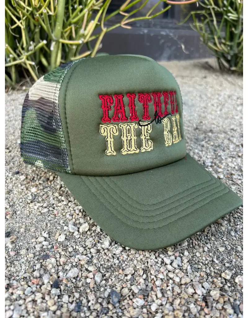 Free Spirit Faithful To The Bay Camo Trucker Hat