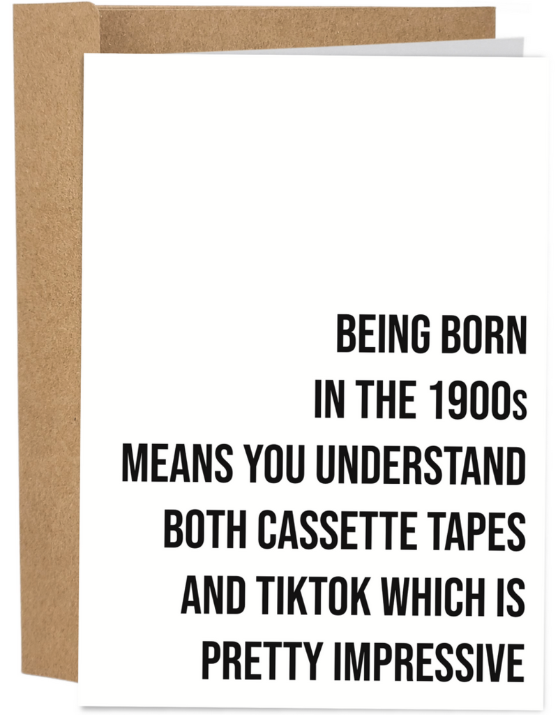 Sleazy Greetings Understand Both Cassette Tapes and TikTok Card
