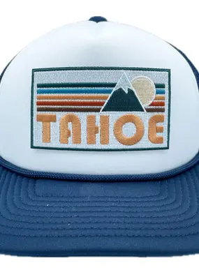 Hey Mountains Lake Tahoe Trucker Hat Navy/White