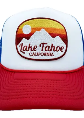 Hey Mountains Tahoe Trucker Hat Red/White/Blue