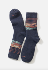 Marine Layer Crew Sock Navy Landscape OS