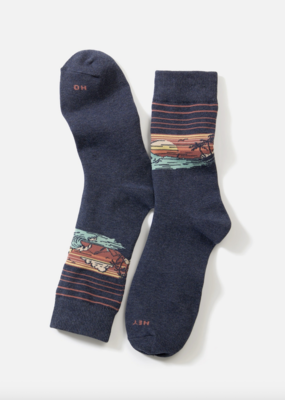 Marine Layer Crew Sock Navy Landscape OS