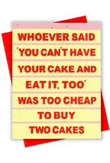Xou Cheap Cake Card