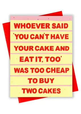 Xou Cheap Cake Card