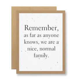 Seedy Normal Family Card