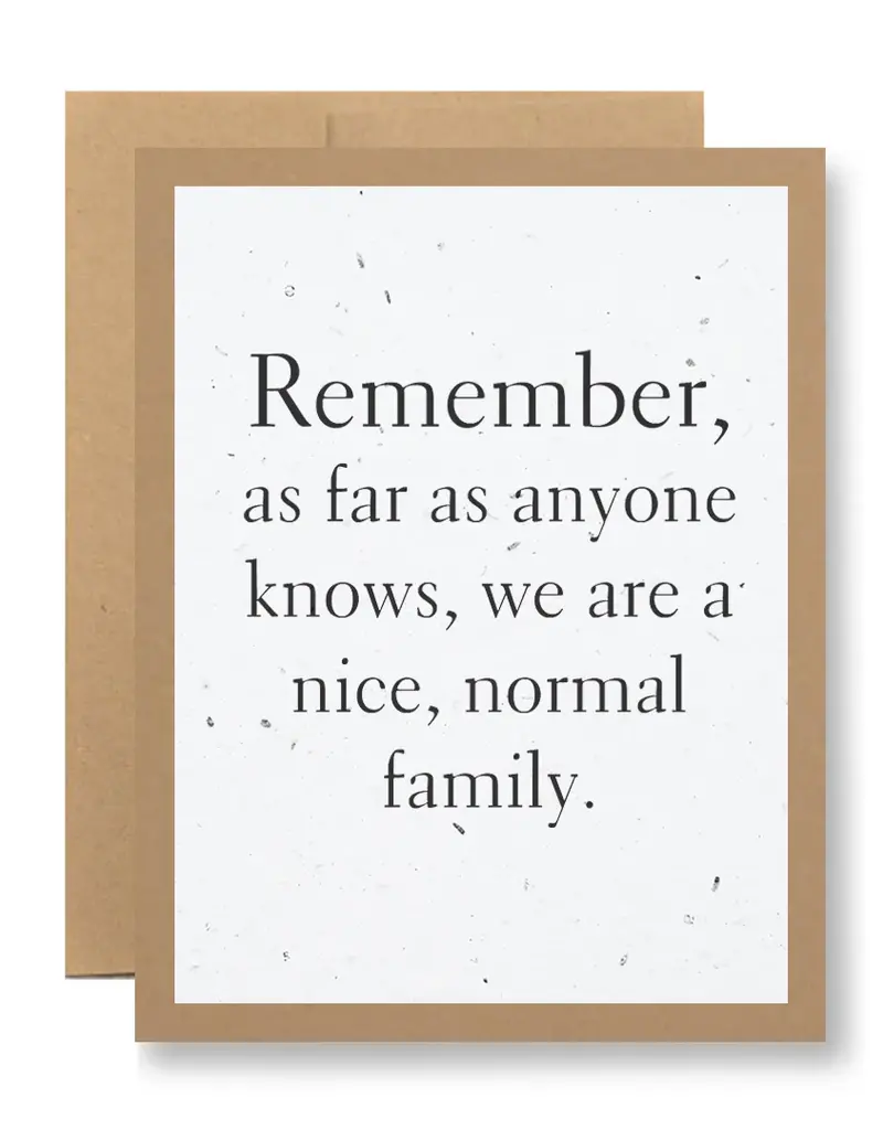 Seedy Cards Normal Family Card