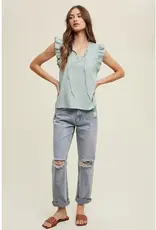 Wishlist Apparel Textured Cotton Blouse