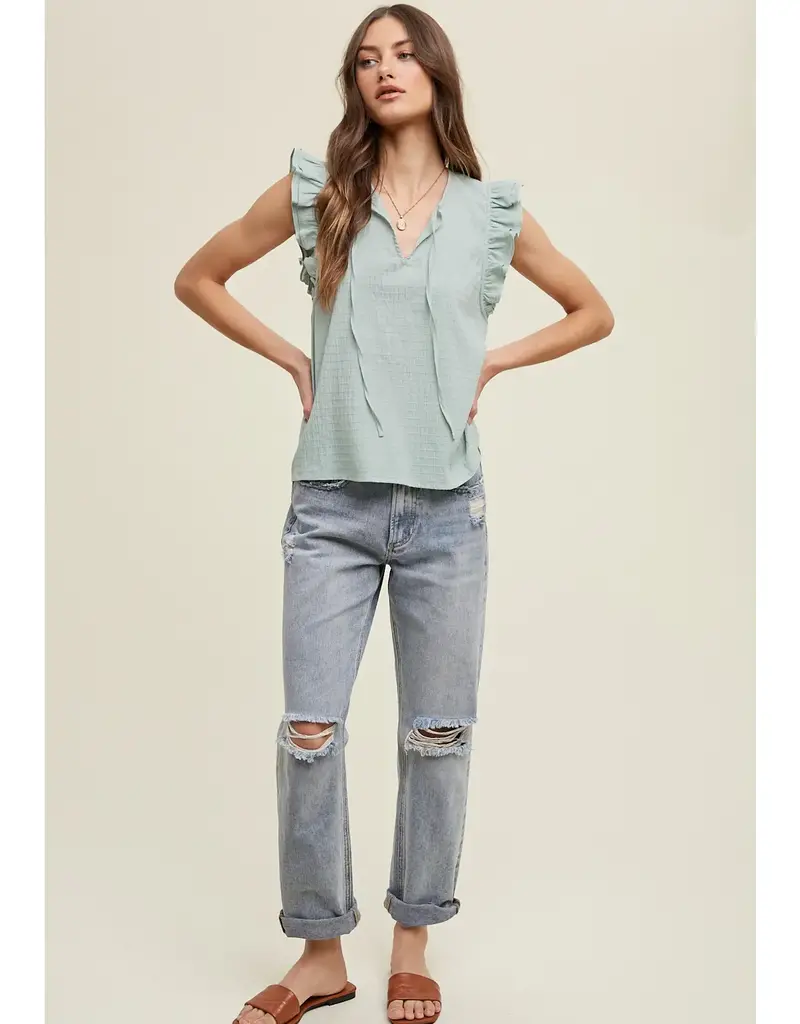 Wishlist Apparel Textured Cotton Blouse