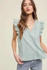 Wishlist Apparel Textured Cotton Blouse