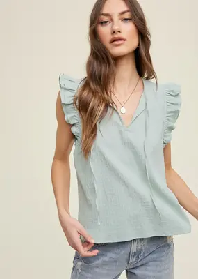 Wishlist Apparel Textured Cotton Blouse
