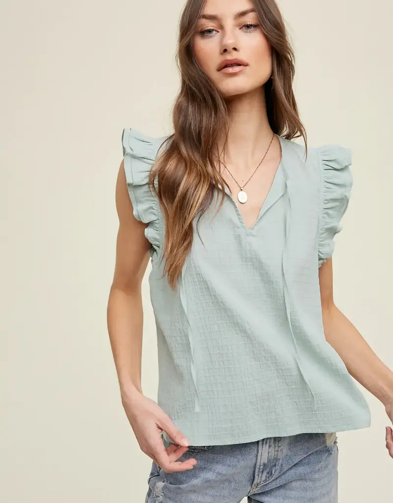Wishlist Apparel Textured Cotton Blouse