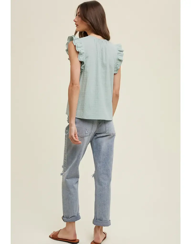 Wishlist Apparel Textured Cotton Blouse