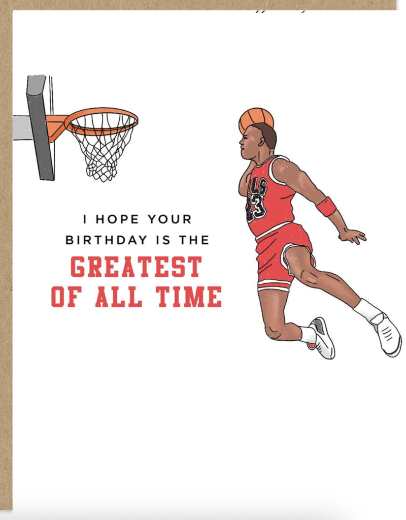 Maddon and Co Michael Jordan MJ GOAT Birthday Card