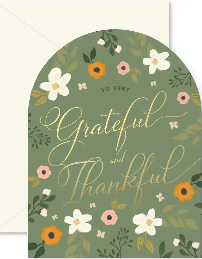 Ginger P. Designs Grateful and Thankful Arch Greeting Card