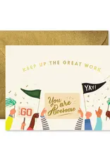 Ginger P. Designs Keep Up The Great Work Cheering Card