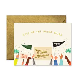 Ginger P. Designs Keep Up The Great Work Cheering Card
