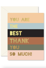 Ginger P. Designs Colorblock Thank You Greeting Card