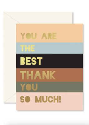 Ginger P. Designs Colorblock Thank You Greeting Card