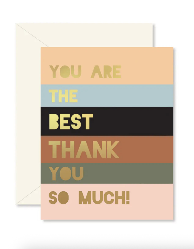 Ginger P. Designs Colorblock Thank You Greeting Card