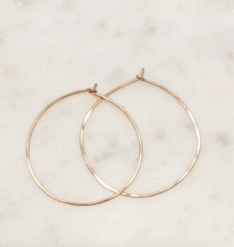 Classic Round Hoops Large- Gold Fill