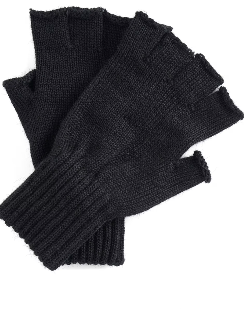 Barbour Fingerless Gloves Black L