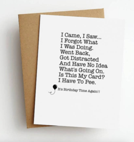 Skel & Co I Came I Saw I Forgot Birthday Card