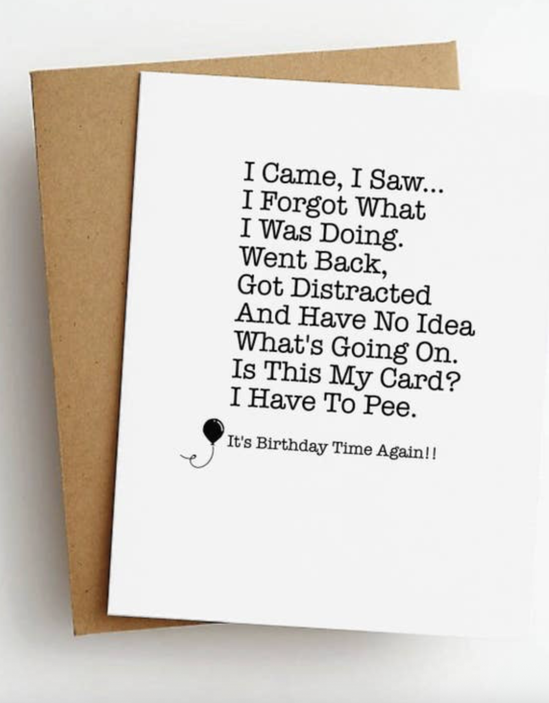 Skel & Co I Came I Saw I Forgot Birthday Card