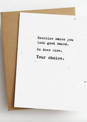 Skel & Co Exercise Wine Your Choice Card