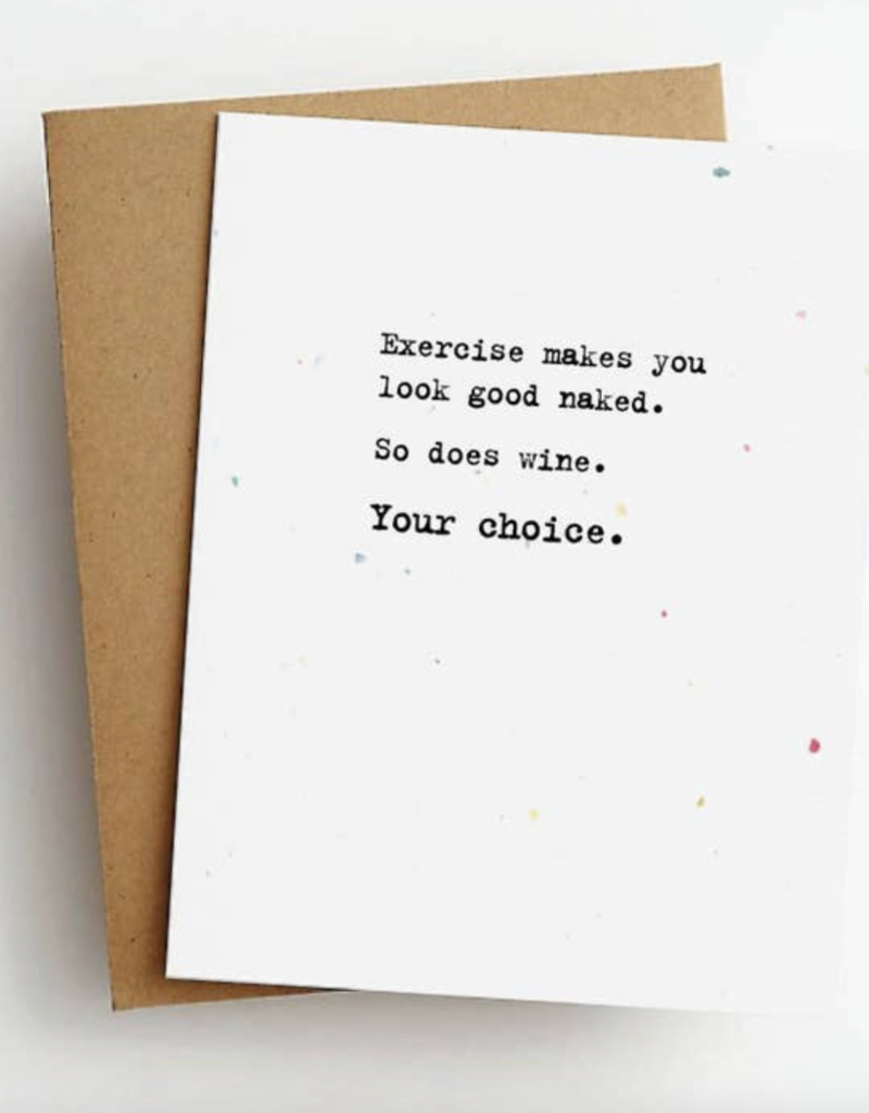 Skel & Co Exercise Wine Your Choice Card
