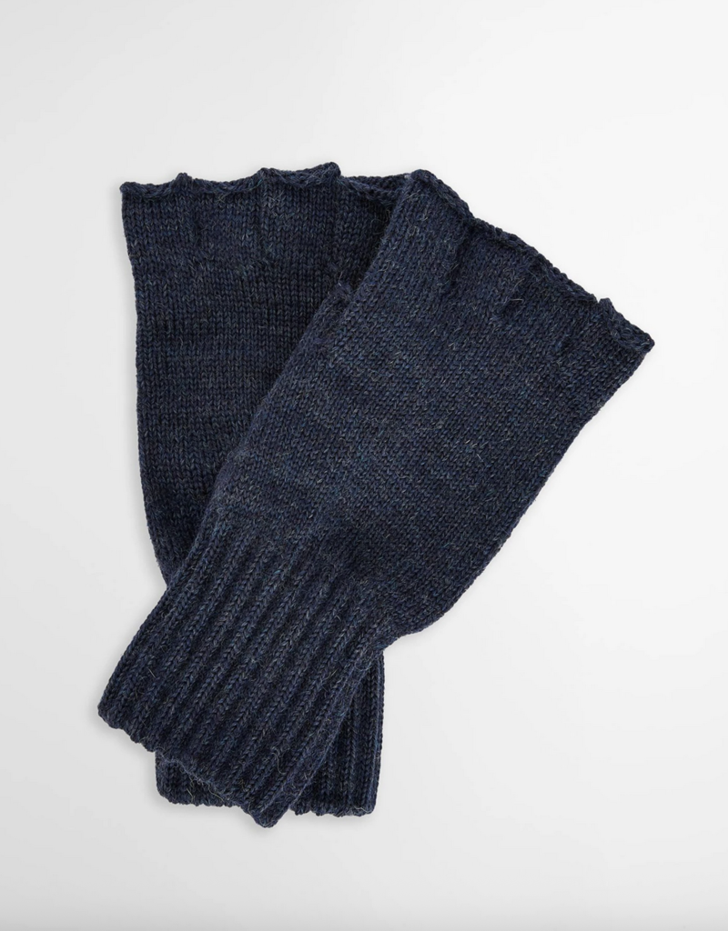 Barbour Fingerless Gloves Navy L