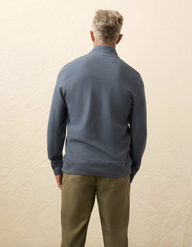 Faherty Textured Knit Quarter Zip